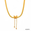 Collier papillon doré avec pendentif mat et chaîne serpent élégante pour femme - KCD570 Collier Doré