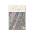 5D embossed nail art stickers featuring colorful geometric lines and cute heart shapes - Cute Lines (to605)