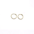 Glossy golden small hoop earrings in 925 silver with a smooth polished metallic finish - 12mm / Gold