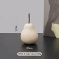 Escultura minimalista de pera de cerámica en amarillo claro con acabado mate decorativa - Pera pequeña (Amarillo claro)