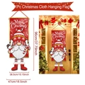 Spécifications de taille détaillées du bannière de Noël Gnome avec tige bois et corde rouge - 96cmx47cm / Gnome de Noël Bonhomme de Neige