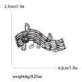 Dettagli spilla nota musicale dimensioni 2,7x4,3cm e peso 6g in finitura argento - Argento
