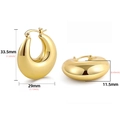 33.5mm Chunky Teardrop Hoop (22215_4)