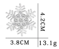 Silver-tone snowflake brooch with sparkling crystals, 4.2cm height and 3.8cm width - C1646-3-Crystal Snowflake