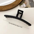 Classic glossy black 13cm shark hair claw clip for thick hair styling and updo - Glossy Barrette Black-13cm