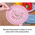 Filtro per lavello in silicone rosa 13cm con fori radiali per bloccare i capelli - Rosa Tondo Classico