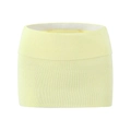 Detail of light yellow ribbed knit band with reinforced white elastic waistband - S / Yellow Skirt