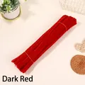 Dense deep red macaron chenille stems for DIY craft projects and handmade decorations - Approx 100Pcs (High Density) / Crimson Red