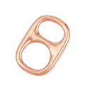 Rose gold soda tab charm for DIY bracelets and necklaces jewelry making - Soda Can Tab / Rose Gold White