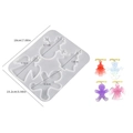 Stampo in silicone natalizio per ciondoli in resina angelo, pupazzo di neve e albero di Natale - Stile 1 Ciondolo natalizio (Angelo/Pupazzo di neve/Albero/Omino di pan di zenzero)