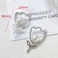 Détail de pendentifs tulipe en argent avec perles pour création de bijoux Y2K DIY - 13# Grande Tulipe Perle Argent (Seul)