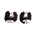 Plush black cat ear wristbands with pink bows and golden bells for cosplay set - Black Wristbands One Pair