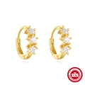 Orecchini a stella in argento sterling S925 dorato con zirconi cubici scintillanti - Argento 925 / Oro Stile 4