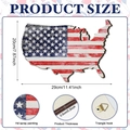 Vintage wooden USA map wall decor with American flag print, dimensions 29x20cm - USA Map Shape Pendant (Y24Y50892_Q)