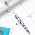 DIY plastic beaded ballpoint pen featuring American flag star and stripe pattern - USA Flag Pattern No.6 (71)