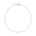 Collier ras du cou fin en argent avec texture torsadée et chaîne d'extension réglable - Chaîne Popcorn Torsadée / Argenté