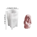 Silikonform für Arabische Mädchen-Kerzen und fertige 8,3 cm rosa Porträtskulptur - Stil 4 Langgewand Mädchen