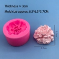 Pink silicone carnation flower mold for handmade soaps, candles and gypsum crafts - Carnation 3318 / Pink