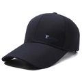 Navy blue baseball cap with long brim and Fashion embroidery for sun protection - Fashion Embroidery Navy Blue