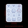 Translucent cat paw silicone mold for DIY resin earrings and jewelry pendants - Cat Claw Earring Mold ED#205
