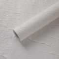 White textured stone paper rolls with deep natural wrinkles for gift and flower wrapping - 60cm x 3m / Moon White