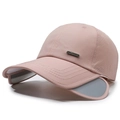 Cappello parasole rosa ad asciugatura rapida con visiera estraibile e rete - Regolabile / Rosa