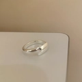 Minimalist 925 sterling silver ring in polished silver finish for a vintage look - JZ0949-Polished Plain Band