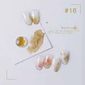 Fast-drying watercolor nail ink with marble smudge effect in shade #16 for nail art - 5# (Ink Style)