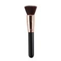Flat top foundation brush with brown gradient bristles and rose gold ferrule - Flat Foundation Brush / Black