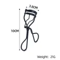 Black ergonomic 10cm eyelash curler with 3.8cm wide head and comfortable ring handles - A5 Black Electrophoresis