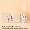 Set of 10 Chinese lotus flower stickers for dessert containers with festive greetings - Push Pop Stickers 1st Birthday 10pcs Set / 15.5cm*7cm