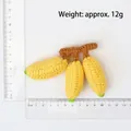 Handmade knitted banana keychain charm with soft yellow yarn, weight approx. 12g - Combed Cotton Knitted Bananas