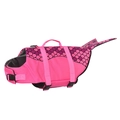 Pink mermaid dog life jacket with purple scales and adjustable straps for swimming - XS / Pink Mermaid