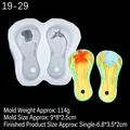 Moule en silicone pour savon artisanal en forme de tongs, fondant et plâtre aromatique - 2# Tongs Étoile de Mer / Transparent