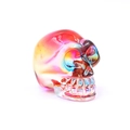 Crystal skull ornament with colorful red, blue, and yellow gradient electroplating - Large 2-Inch No.6 (Red Blue Yellow Gradient)