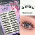 Cils en grappe d'épis de blé 3D 10 rangées grande capacité pour un look naturel - Style Souris Cœur Doux MM