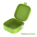 Portable organizer case in matcha green finish for cables and wireless earbuds - Multifunctional Box / Matcha Green