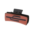 Western style sunflower hair claw clip in matte black and terracotta with abstract patterns - 90054-Abstract Lines