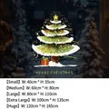 Green Christmas tree static window sticker with ornaments and Merry Christmas text - Small (40*55CM) / Christmas Tree Static Sticker