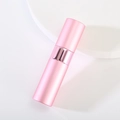 Flacone atomizzatore per profumo rosa da 8ml ricaricabile su base bianca con anello - 8ml / Rosa Opaco