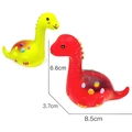 Mini cartoon dinosaur friction cars in red and green with dimensions of 8.5cm x 6.6cm - Style F - Long Neck Spotted Dinosaur (8.5x3.7x6.6cm)