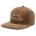 Gorra de béisbol marrón de visera plana con bordado blanco scenario planning - Ajustable / Beige Oscuro