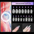 Size chart for ultra-thin matte press-on nails featuring 15 different professional sizes - Style 03(03) / 300 Pcs