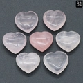 Polished heart-shaped natural pink quartz stones for home decor and DIY crafts - Rose Quartz