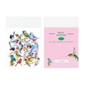 Waterproof watercolor bird stickers set for DIY journals, 40 pieces PET floral decals pack - Flying Bird