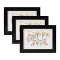 Three-piece black magnetic A4 picture frames for kids' art storage and display - Small A5 / Black