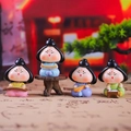 Set of four cute Tang Dynasty style resin bobblehead figures representing four arts - Assorted Style (1229-3)