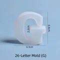 Transparante siliconen mal voor letter G harsen met nauwkeurige afmetingen - Letter G