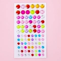 Self-adhesive colorful acrylic crystal rhinestone stickers for DIY craft decoration - Multi-size Colorful Round