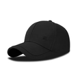 Klassische schwarze Baseballkappe mit Rauten-Logo auf Canvas-Material - Schwarz